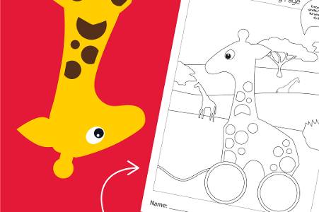 Giraffe Colouring Page